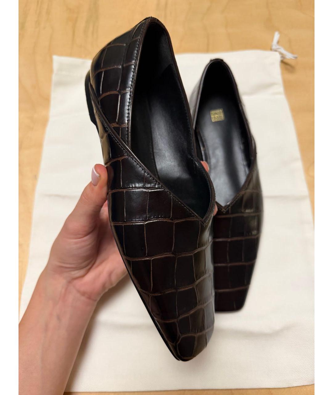 TOTEME Черные кожаные балетки, фото 8