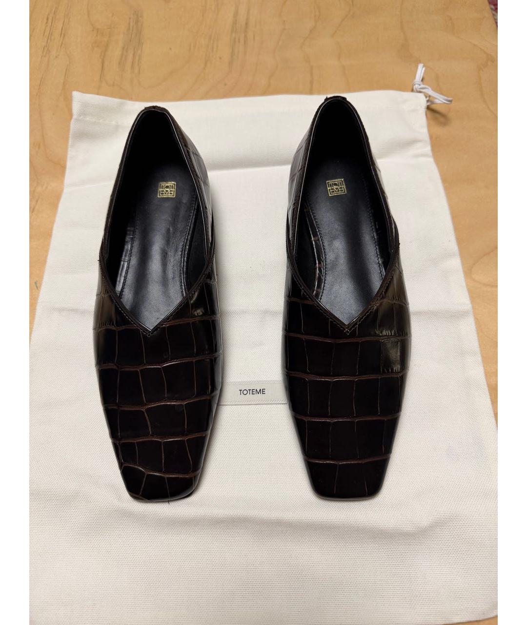 TOTEME Черные кожаные балетки, фото 2