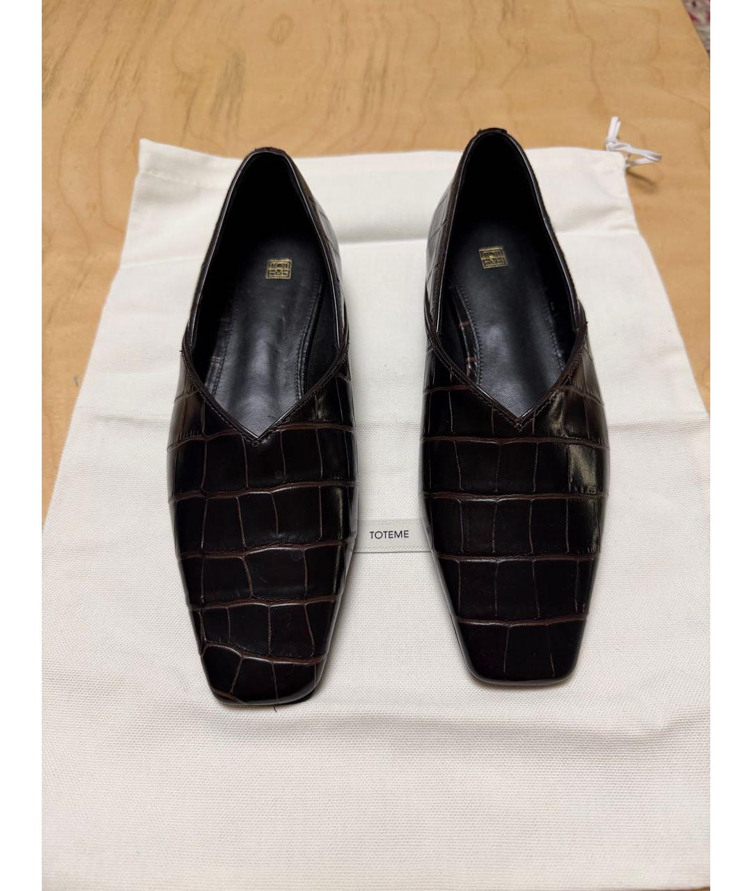 TOTEME Черные кожаные балетки, фото 3