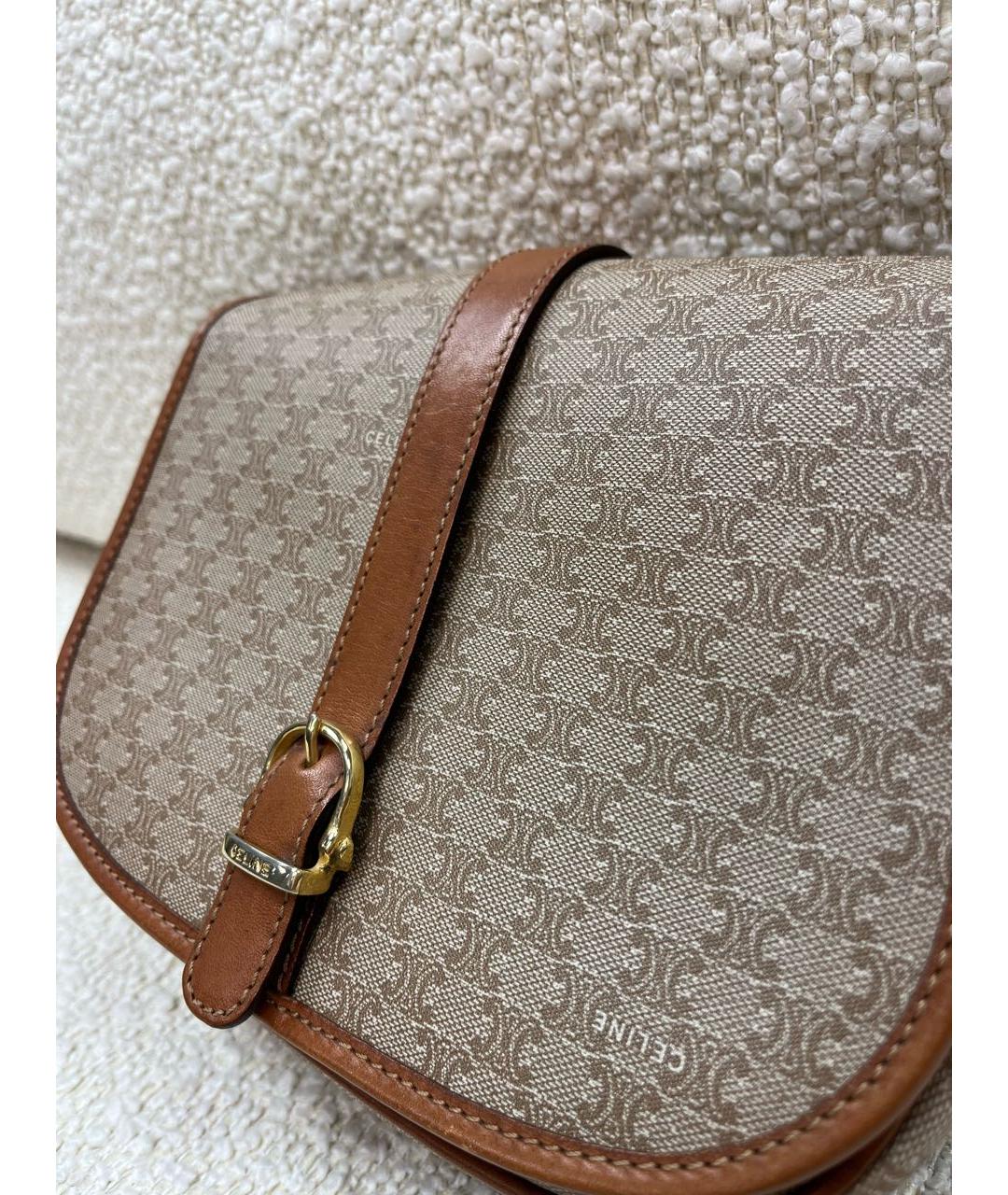 CELINE Бежевая сумка через плечо, фото 5