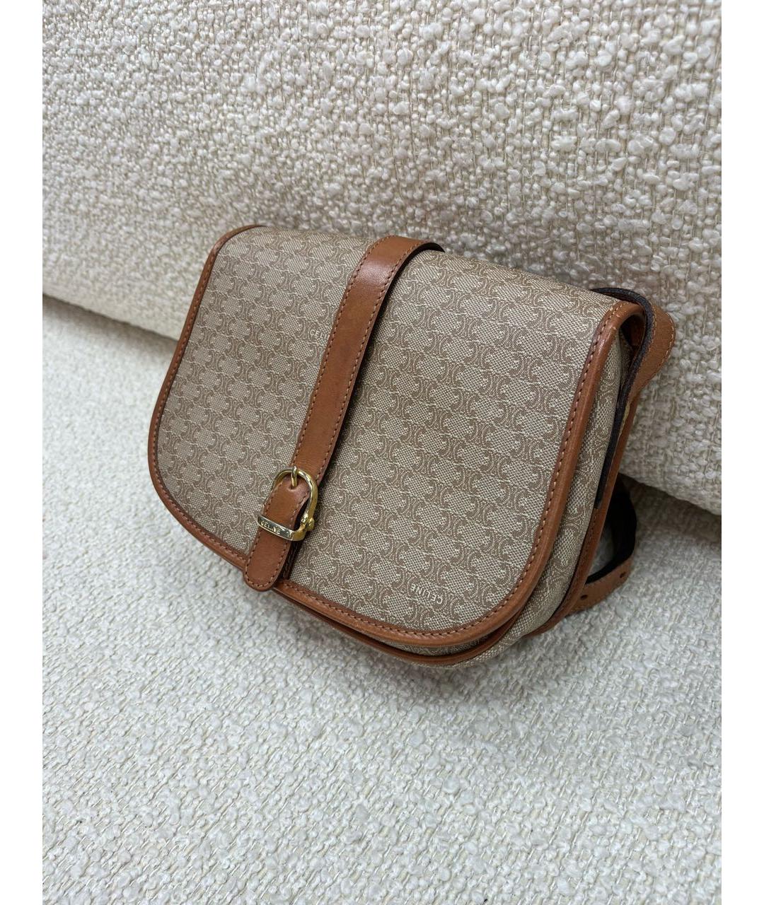 CELINE Бежевая сумка через плечо, фото 6