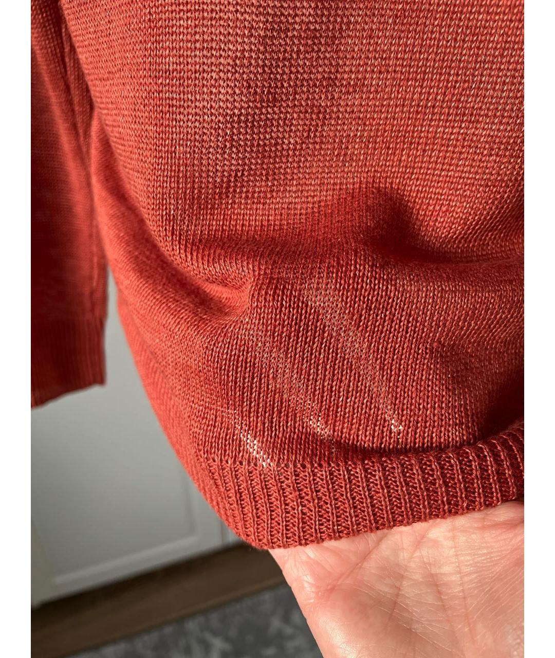 WEEKEND MAX MARA Бордовый льняной джемпер / свитер, фото 7