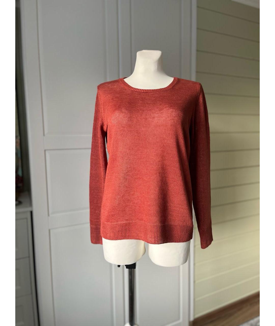 WEEKEND MAX MARA Бордовый льняной джемпер / свитер, фото 2