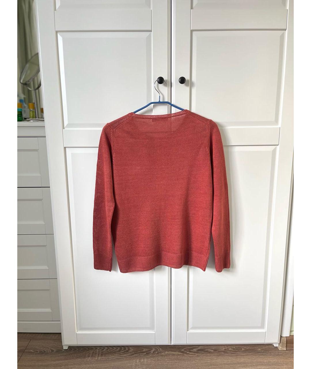 WEEKEND MAX MARA Бордовый льняной джемпер / свитер, фото 3