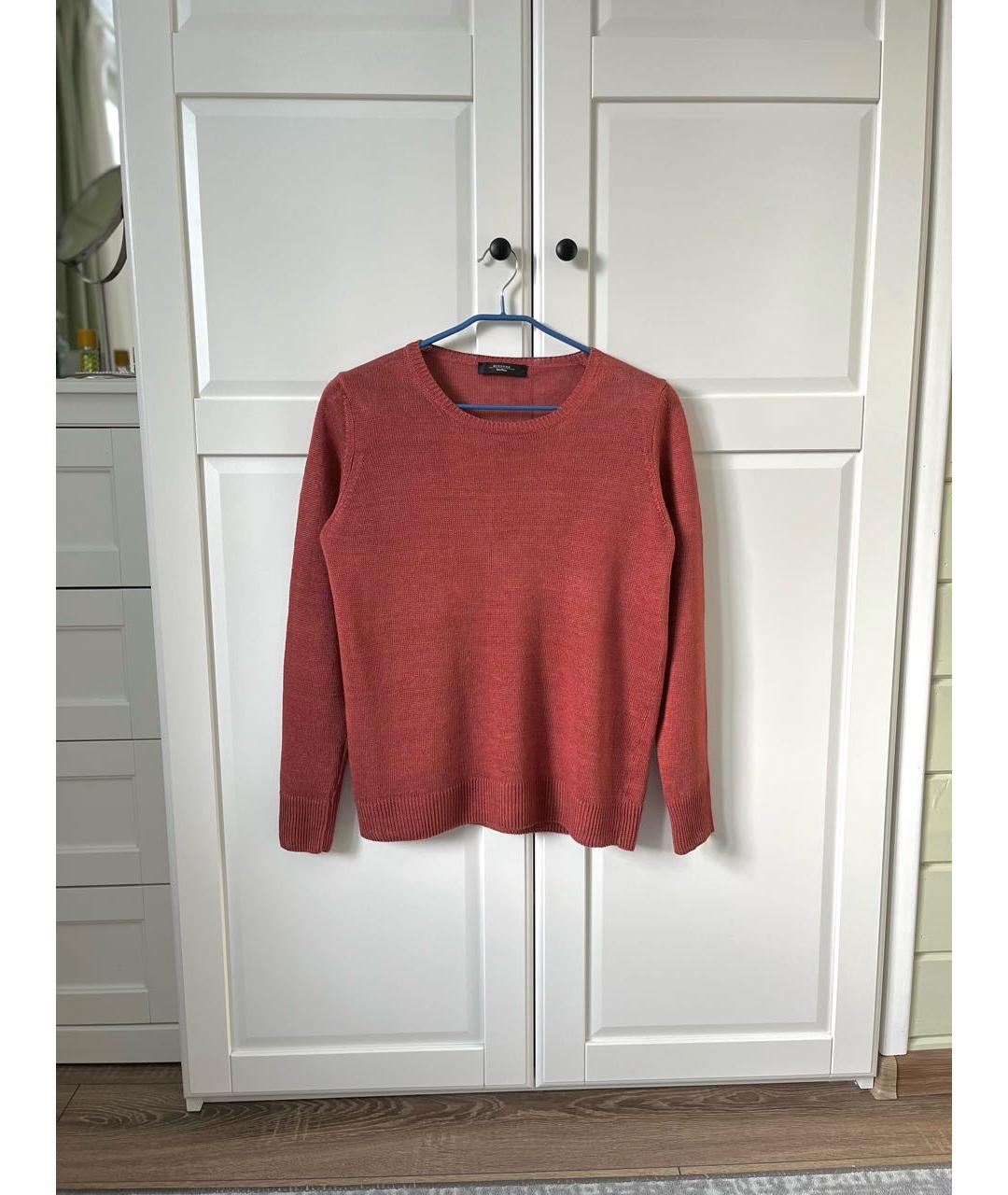 WEEKEND MAX MARA Бордовый льняной джемпер / свитер, фото 9