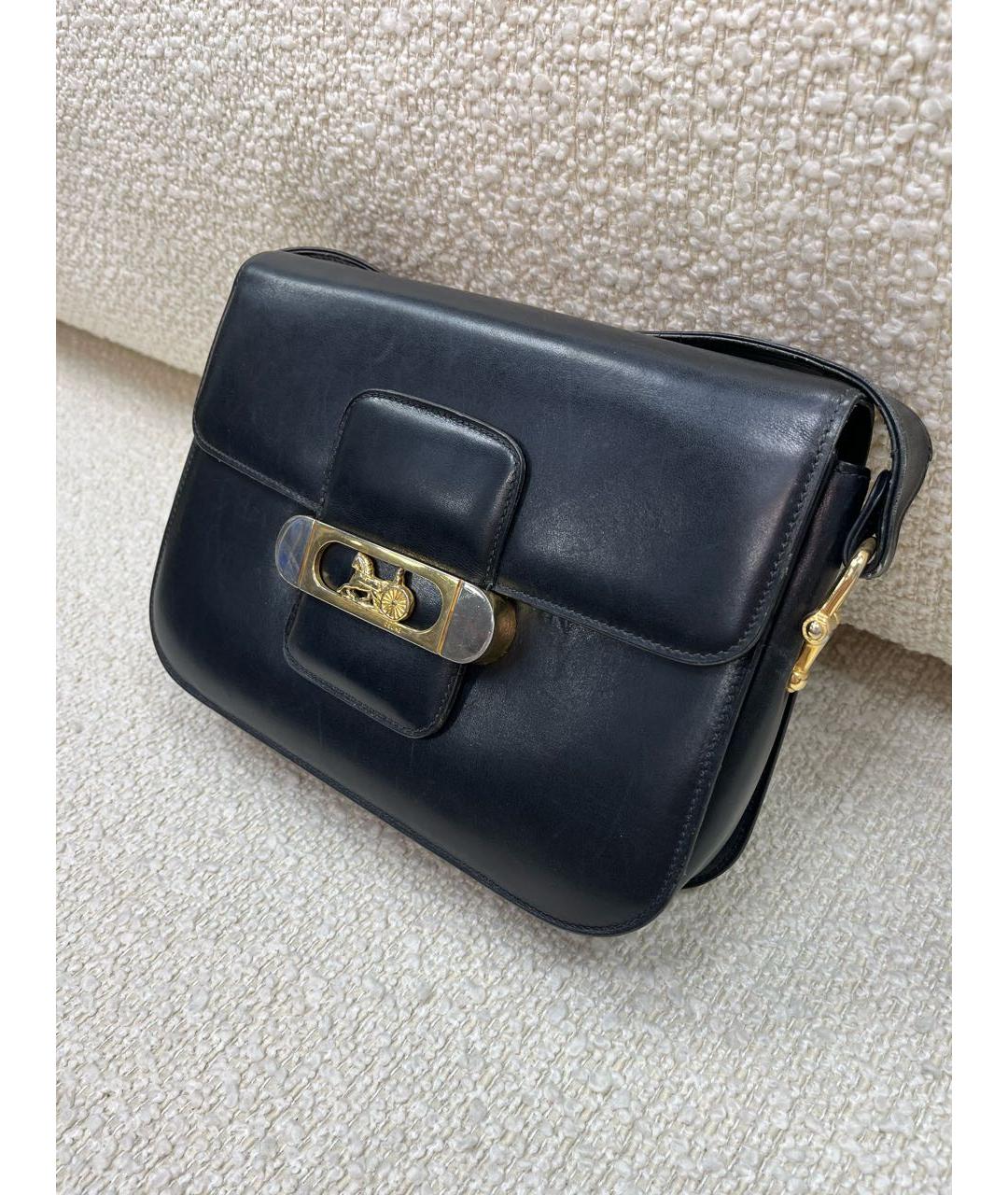 CELINE Черная кожаная сумка через плечо, фото 4