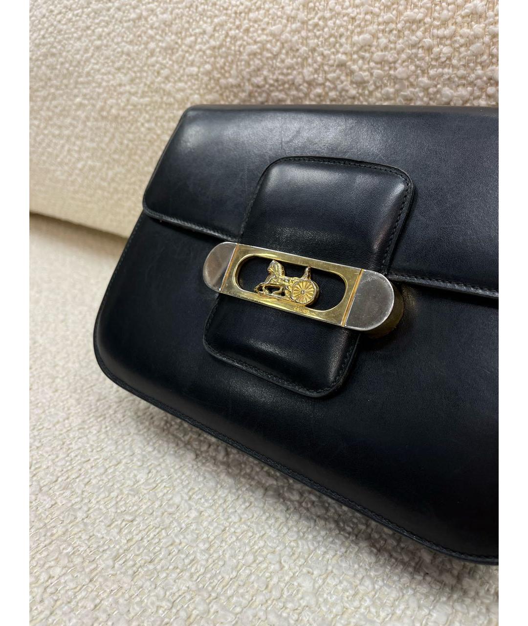 CELINE Черная кожаная сумка через плечо, фото 5