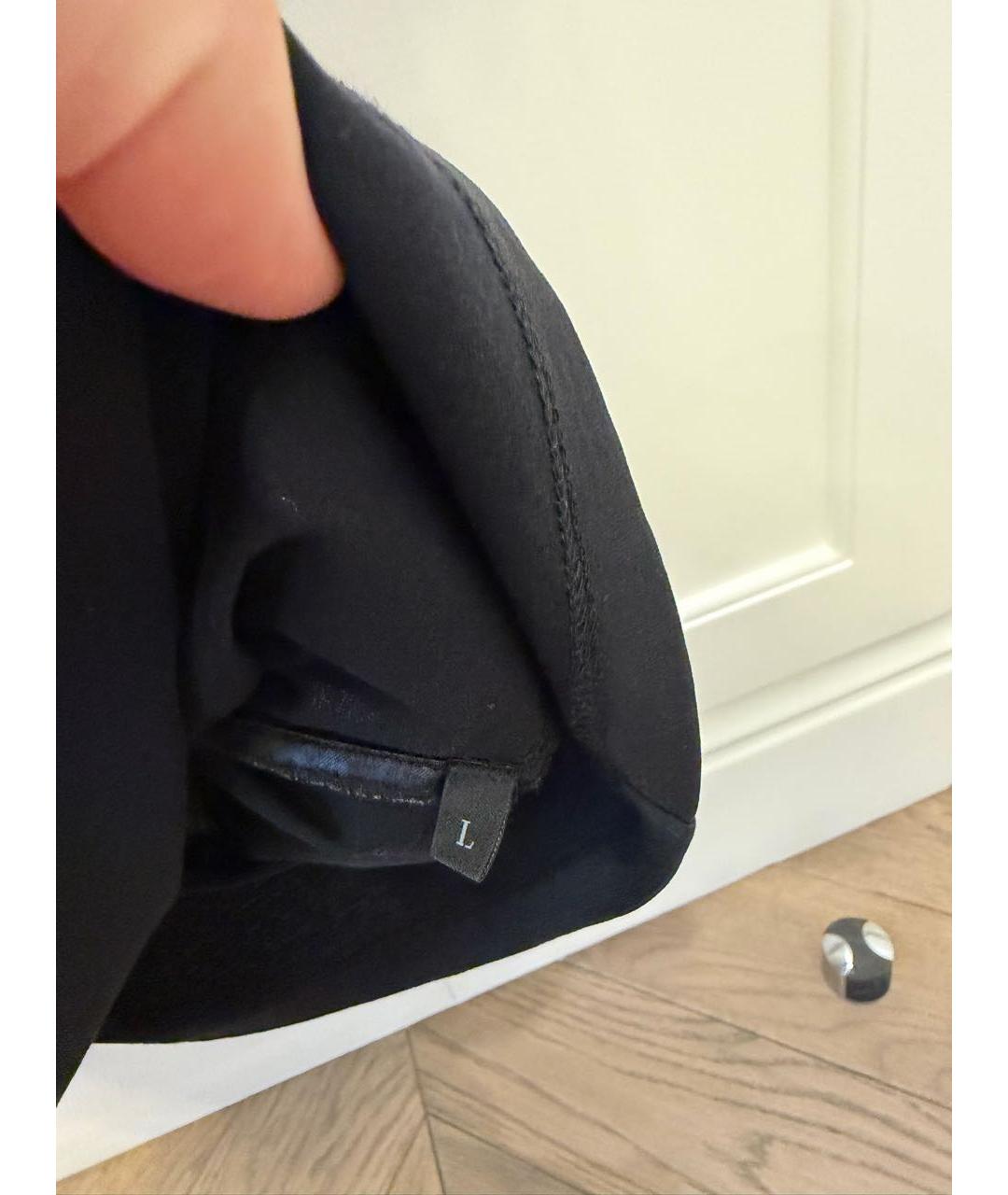 PRADA Черное хлопко-полиэстеровое поло с коротким рукавом, фото 2