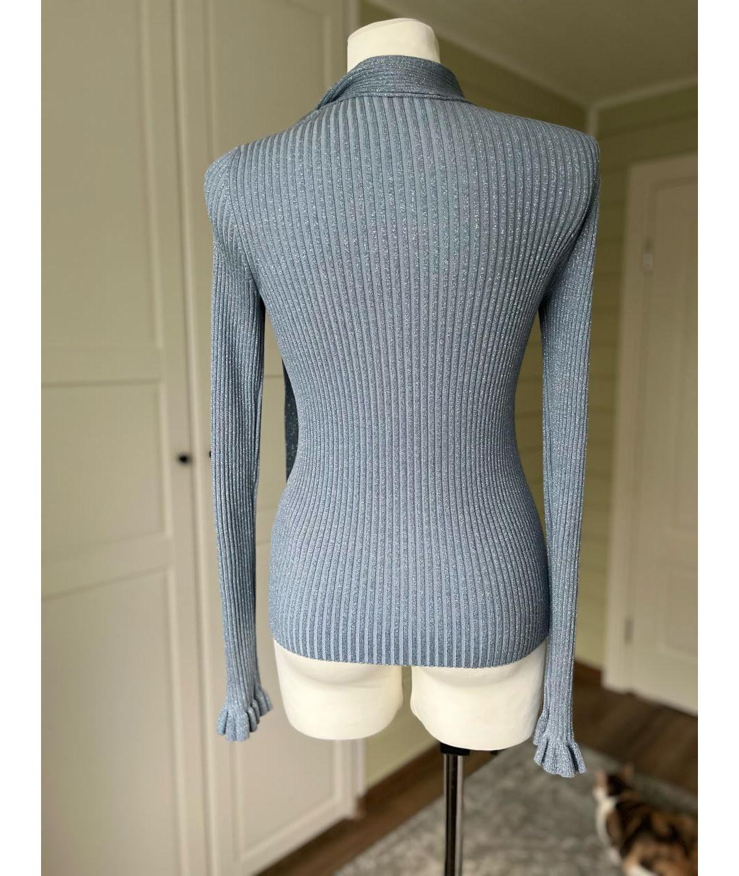 RED VALENTINO Голубой хлопковый джемпер / свитер, фото 3