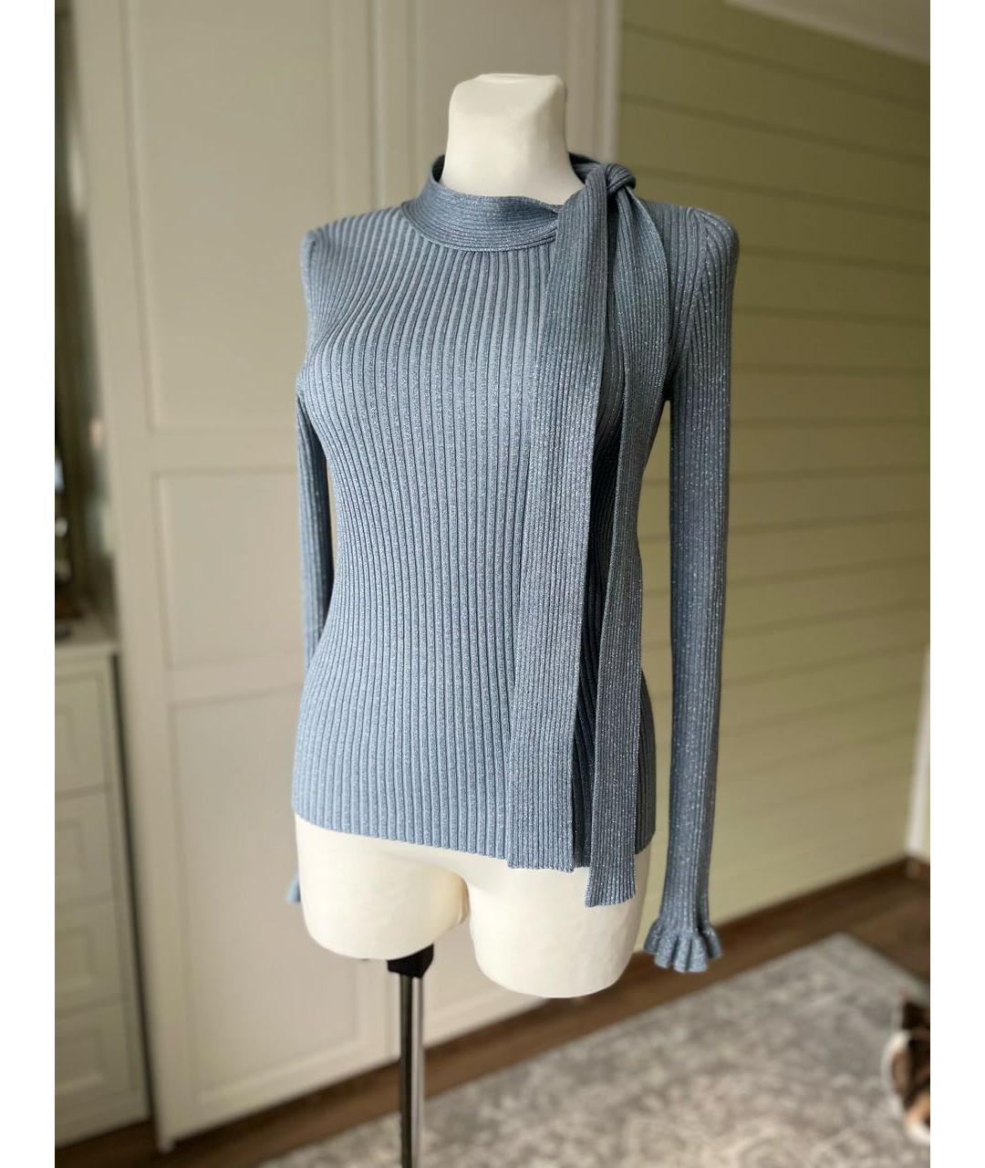 RED VALENTINO Голубой хлопковый джемпер / свитер, фото 2