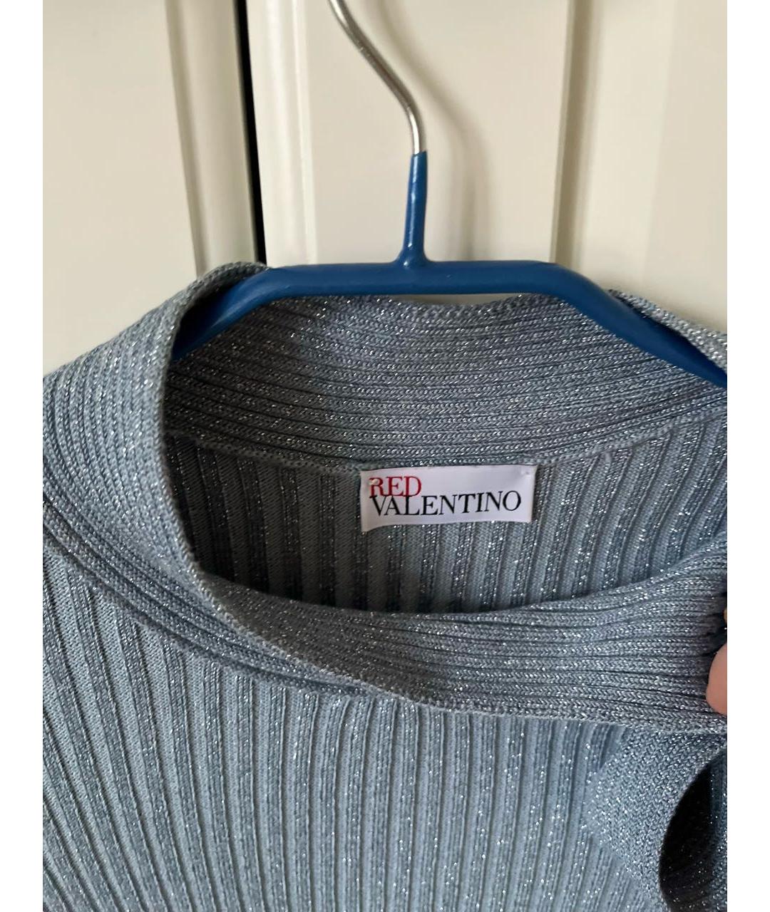 RED VALENTINO Голубой хлопковый джемпер / свитер, фото 4