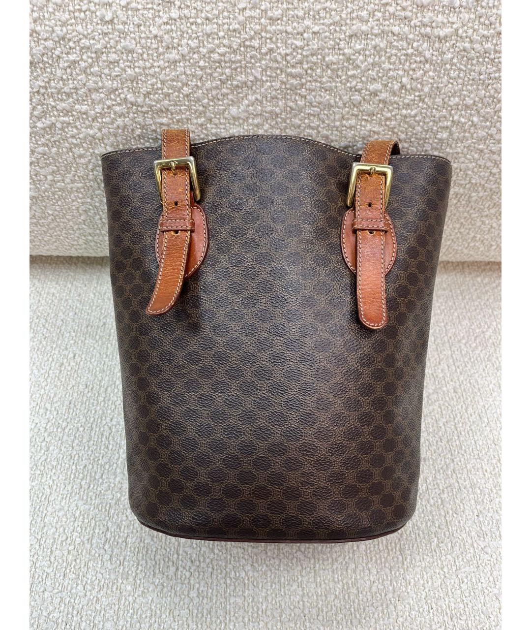 CELINE Коричневая сумка с короткими ручками, фото 3