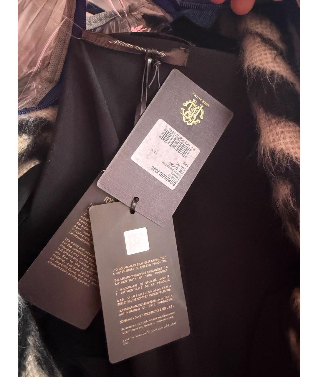 ROBERTO CAVALLI Бежевое шерстяное пальто, фото 7