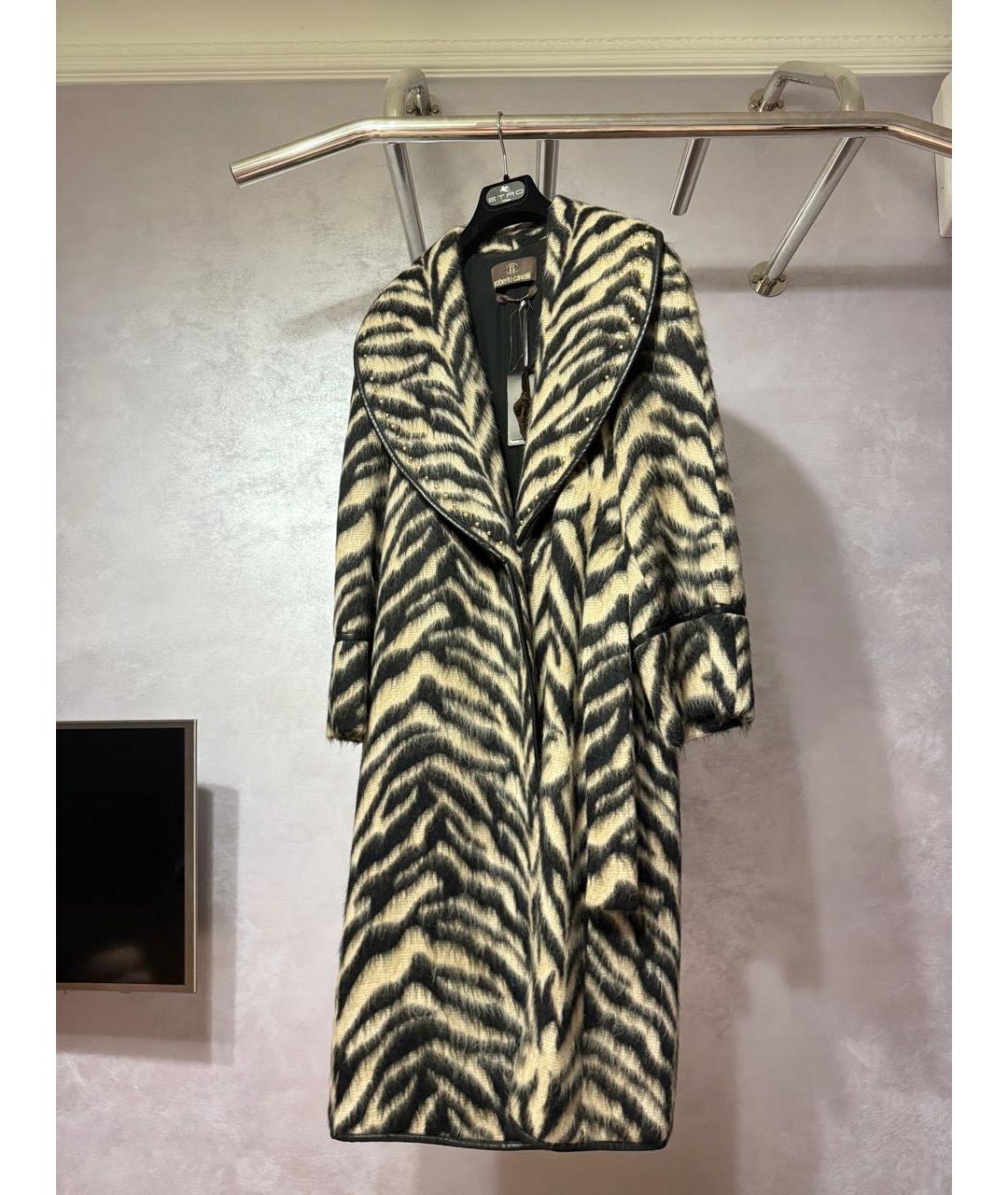 ROBERTO CAVALLI Бежевое шерстяное пальто, фото 5