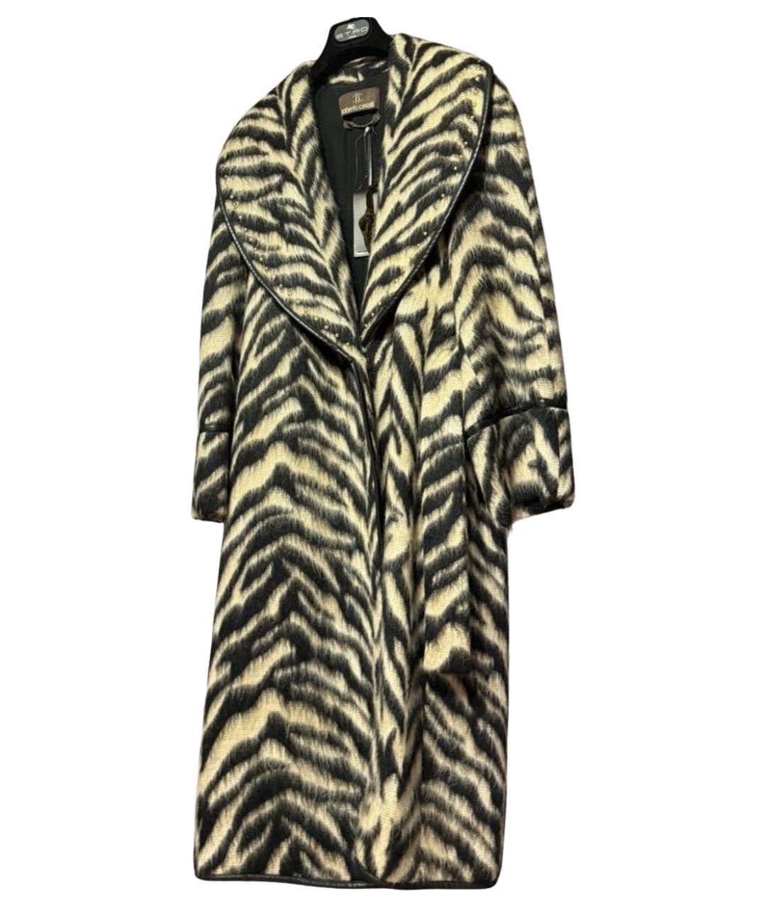 ROBERTO CAVALLI Бежевое шерстяное пальто, фото 8