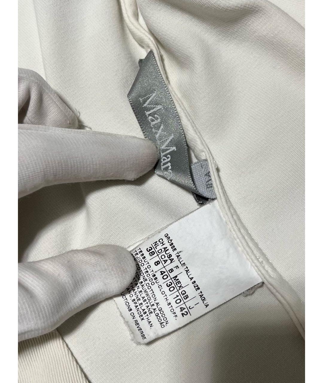 MAX MARA Белый хлопковый костюм с юбками, фото 4