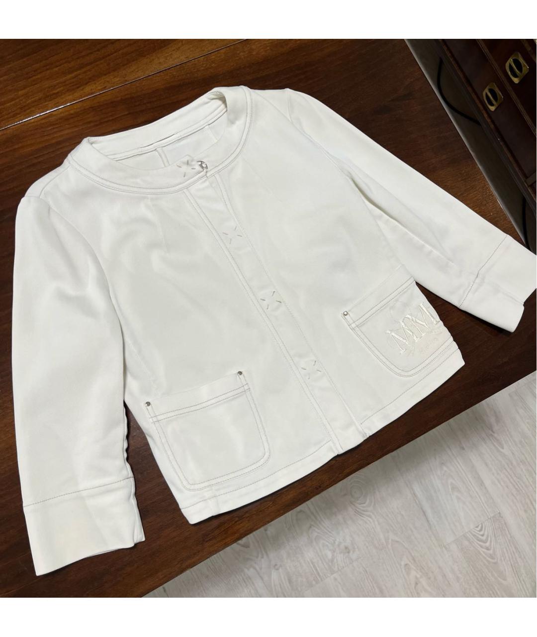 MAX MARA Белый хлопковый костюм с юбками, фото 9