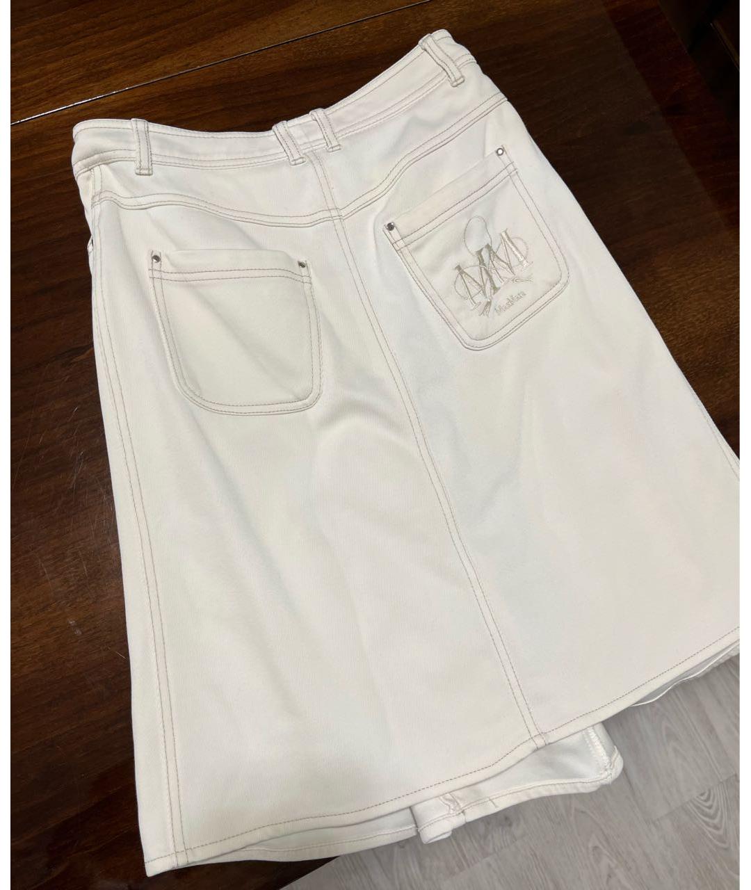 MAX MARA Белый хлопковый костюм с юбками, фото 5