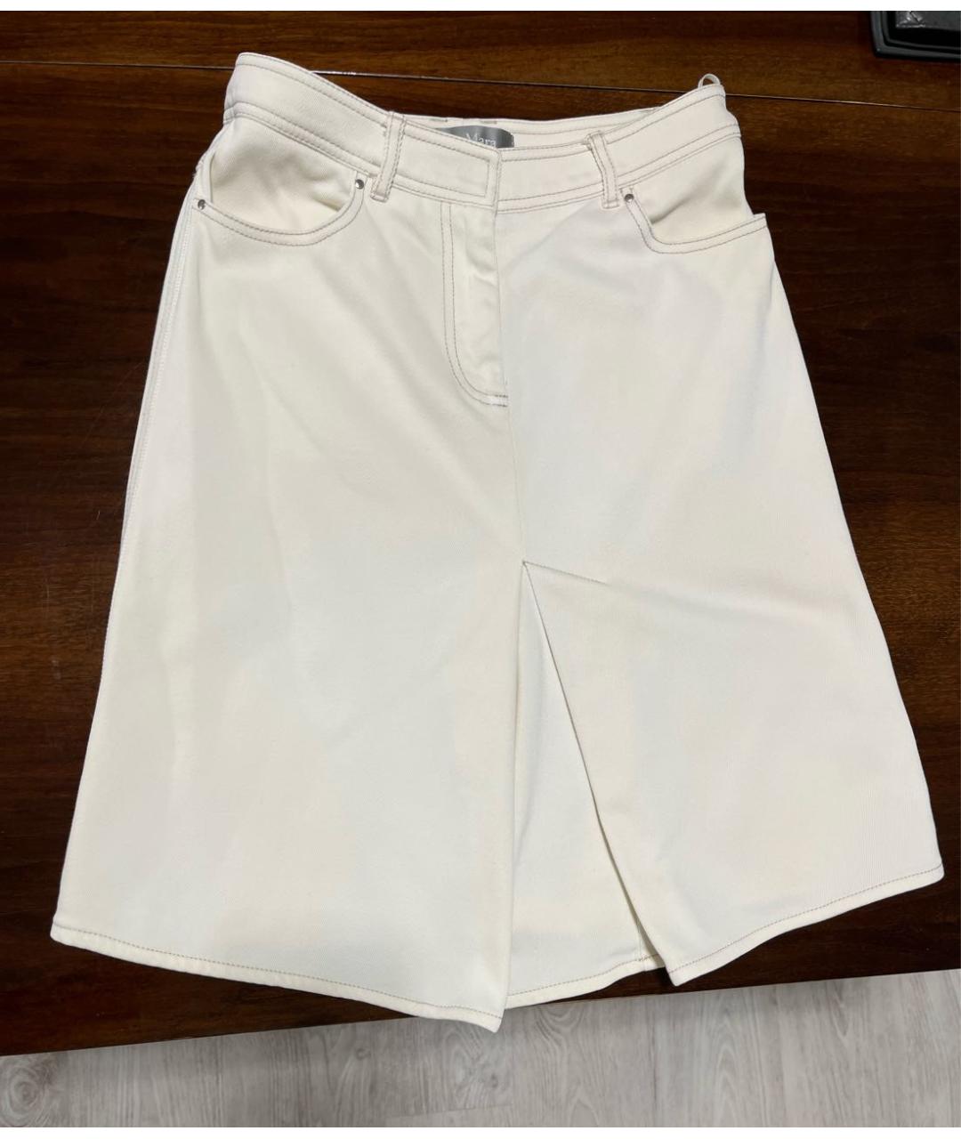 MAX MARA Белый хлопковый костюм с юбками, фото 2