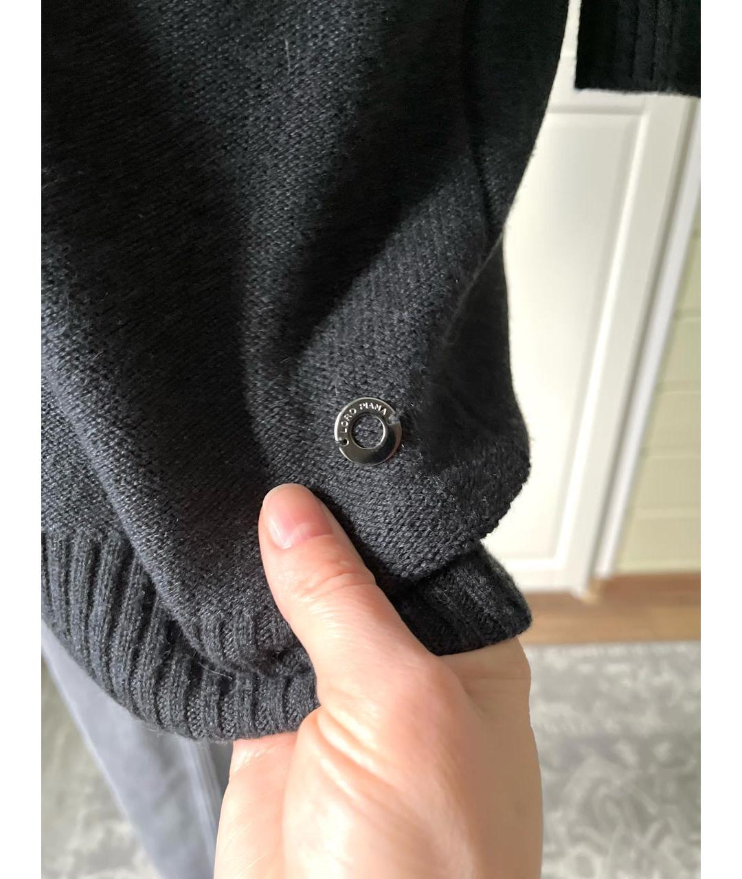 LORO PIANA Антрацитовый кашемировый джемпер / свитер, фото 6