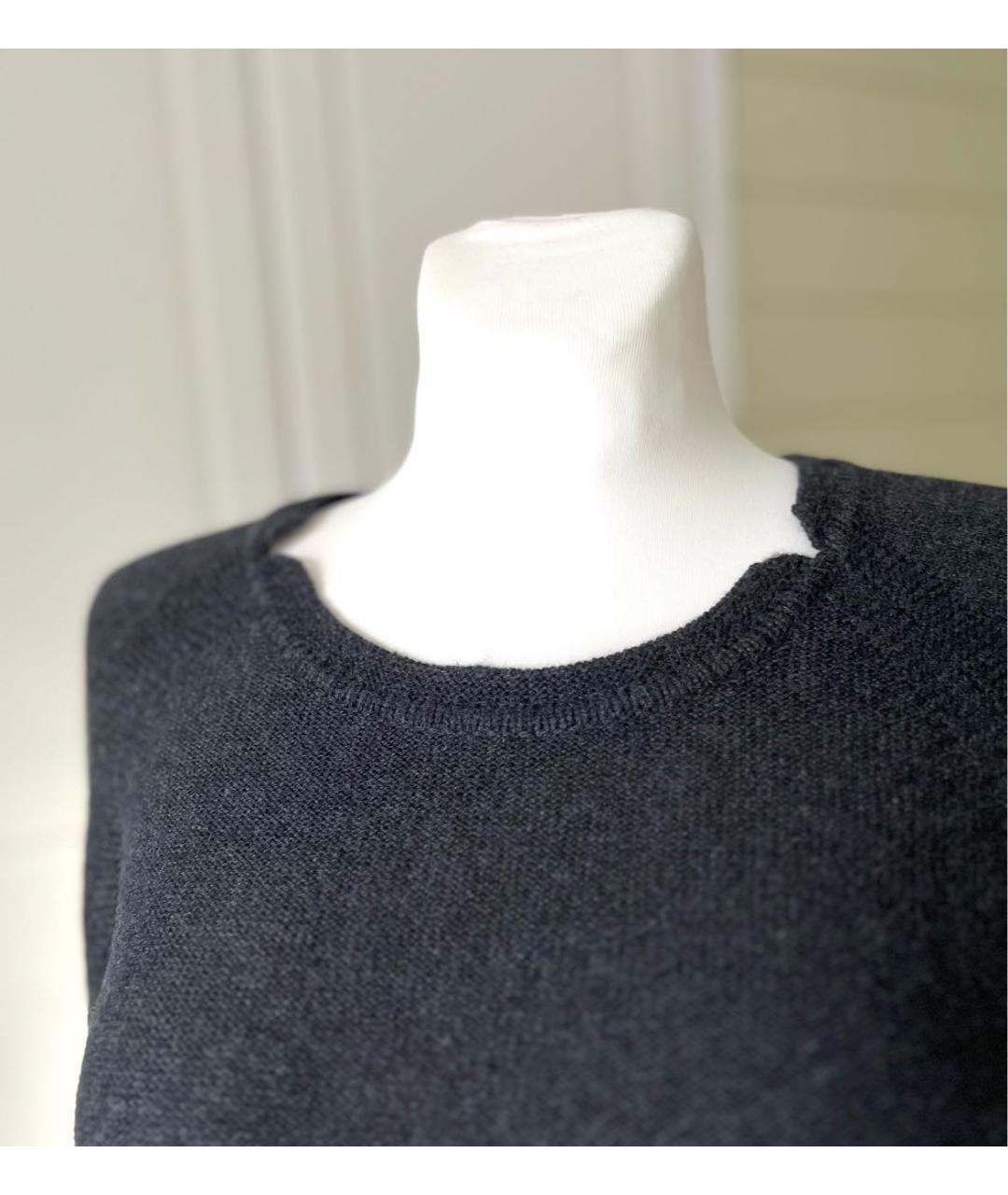 LORO PIANA Антрацитовый кашемировый джемпер / свитер, фото 5