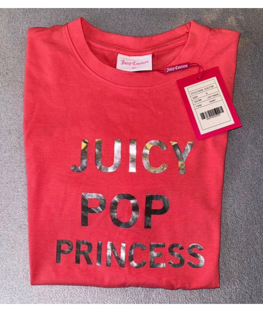 JUICY COUTURE Розовая хлопковая футболка, фото 3