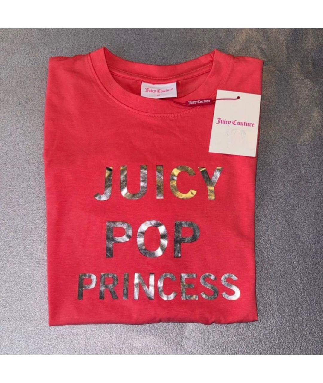 JUICY COUTURE Розовая хлопковая футболка, фото 4