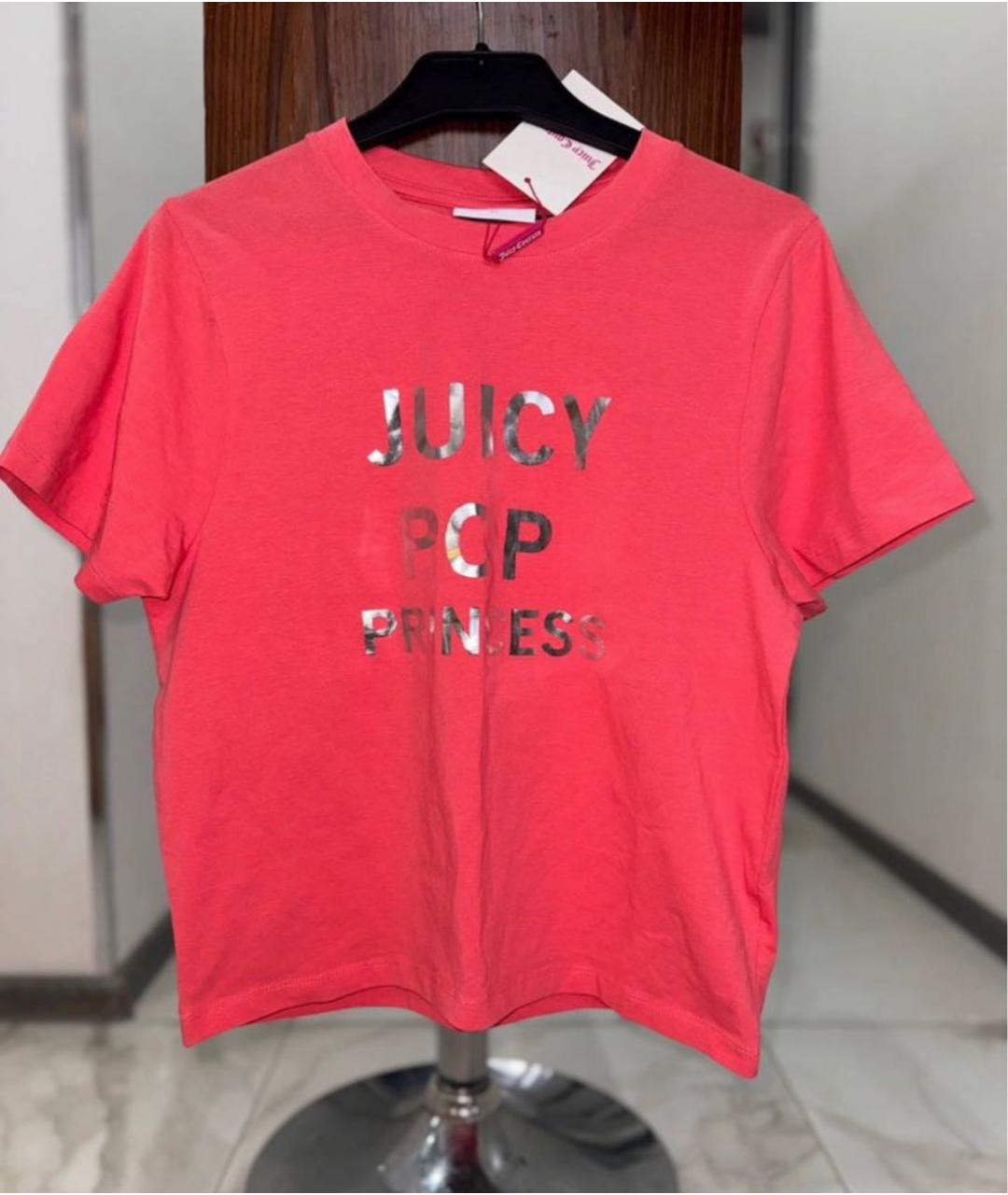 JUICY COUTURE Розовая хлопковая футболка, фото 8