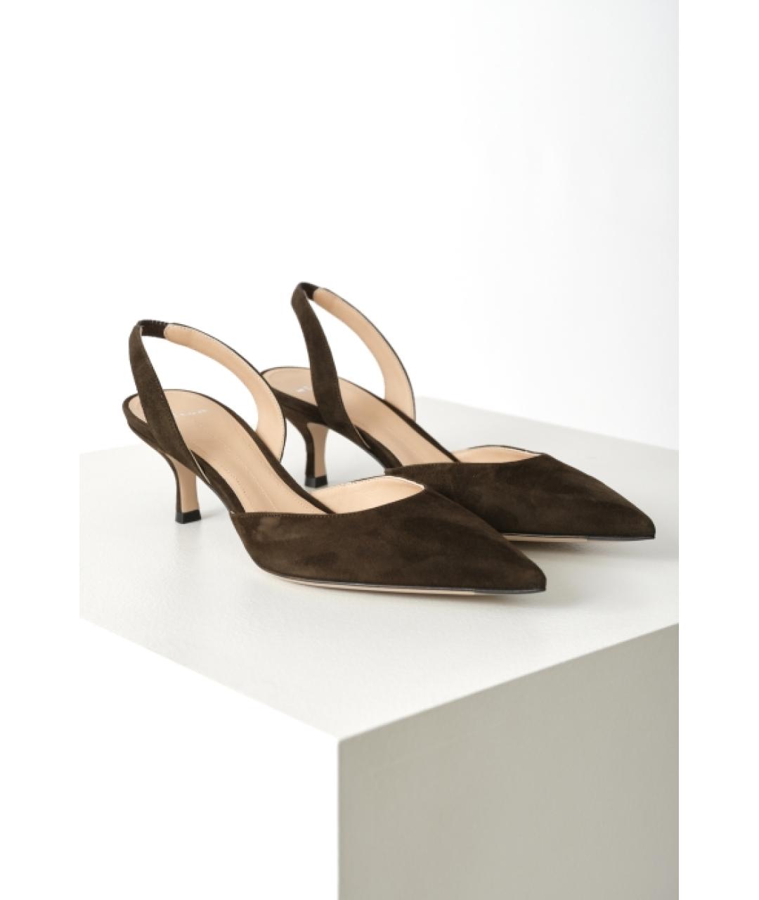 KITON Коричневые замшевые туфли, фото 2