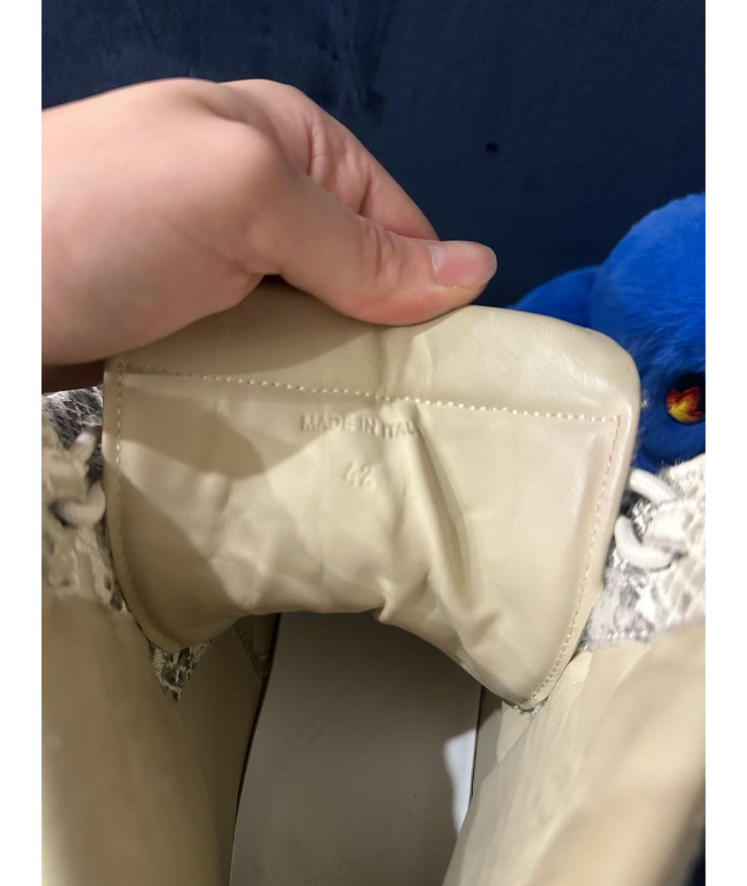 MAISON MARGIELA Бежевые высокие кроссовки / кеды, фото 7