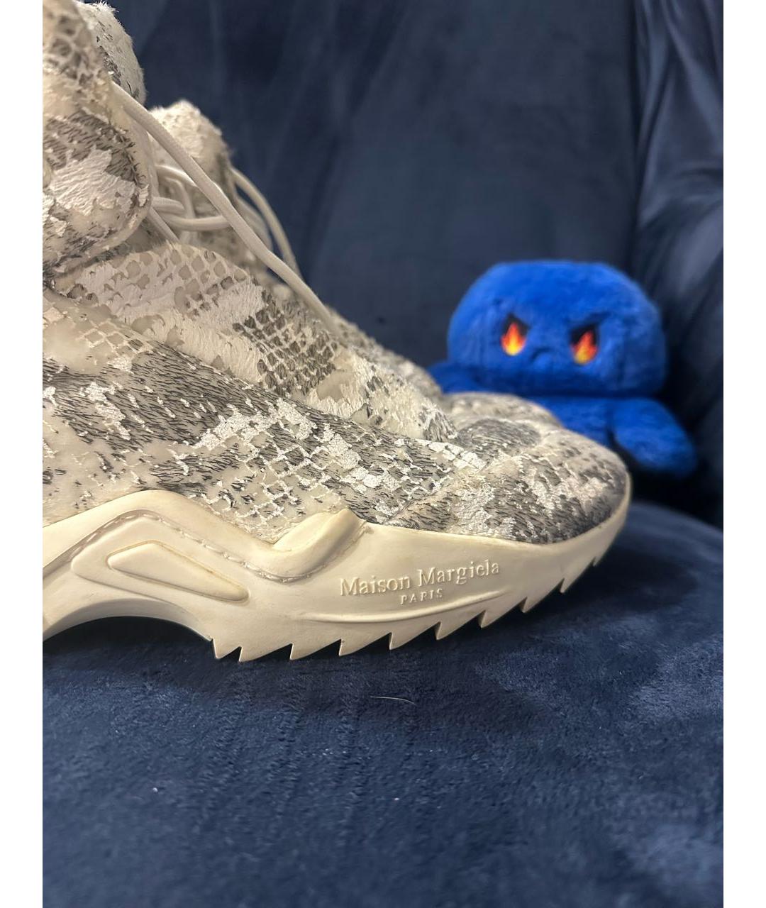 MAISON MARGIELA Бежевые высокие кроссовки / кеды, фото 2