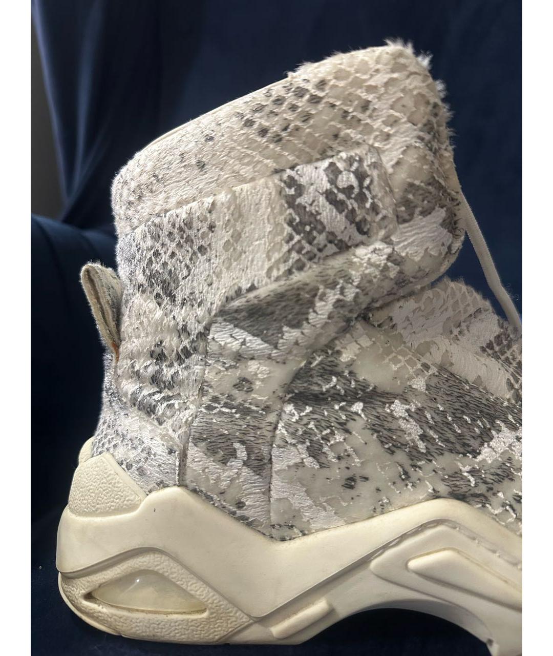 MAISON MARGIELA Бежевые высокие кроссовки / кеды, фото 3