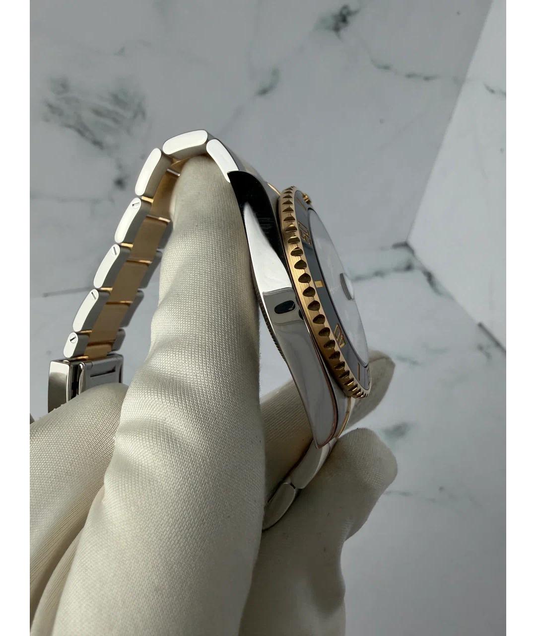 ROLEX Черные часы из желтого золота, фото 4