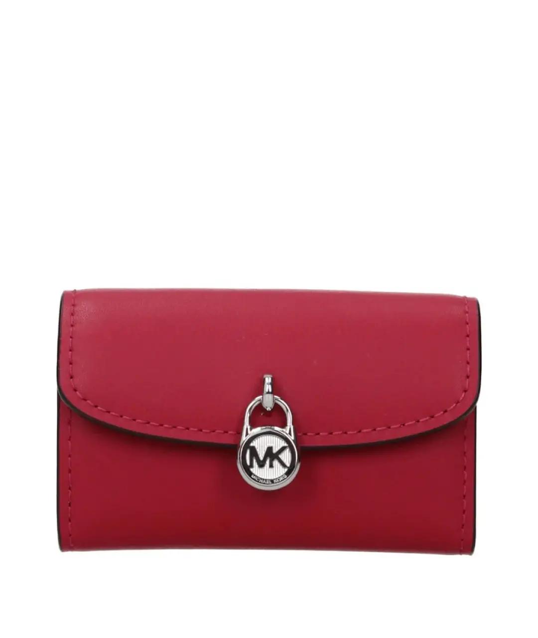 MICHAEL KORS Красный кожаный кардхолдер, фото 1