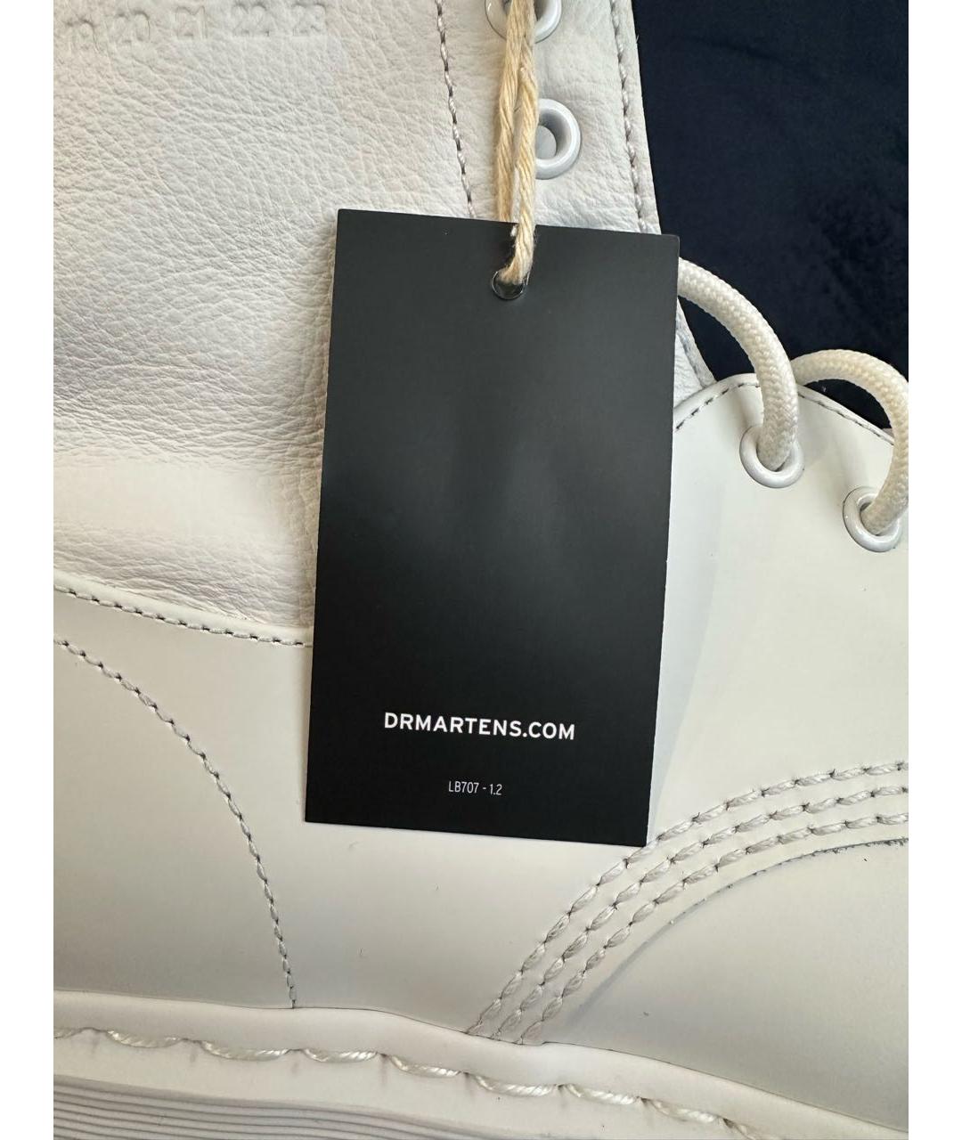 MM6 MAISON MARGIELA Белые кожаные высокие кроссовки / кеды, фото 4