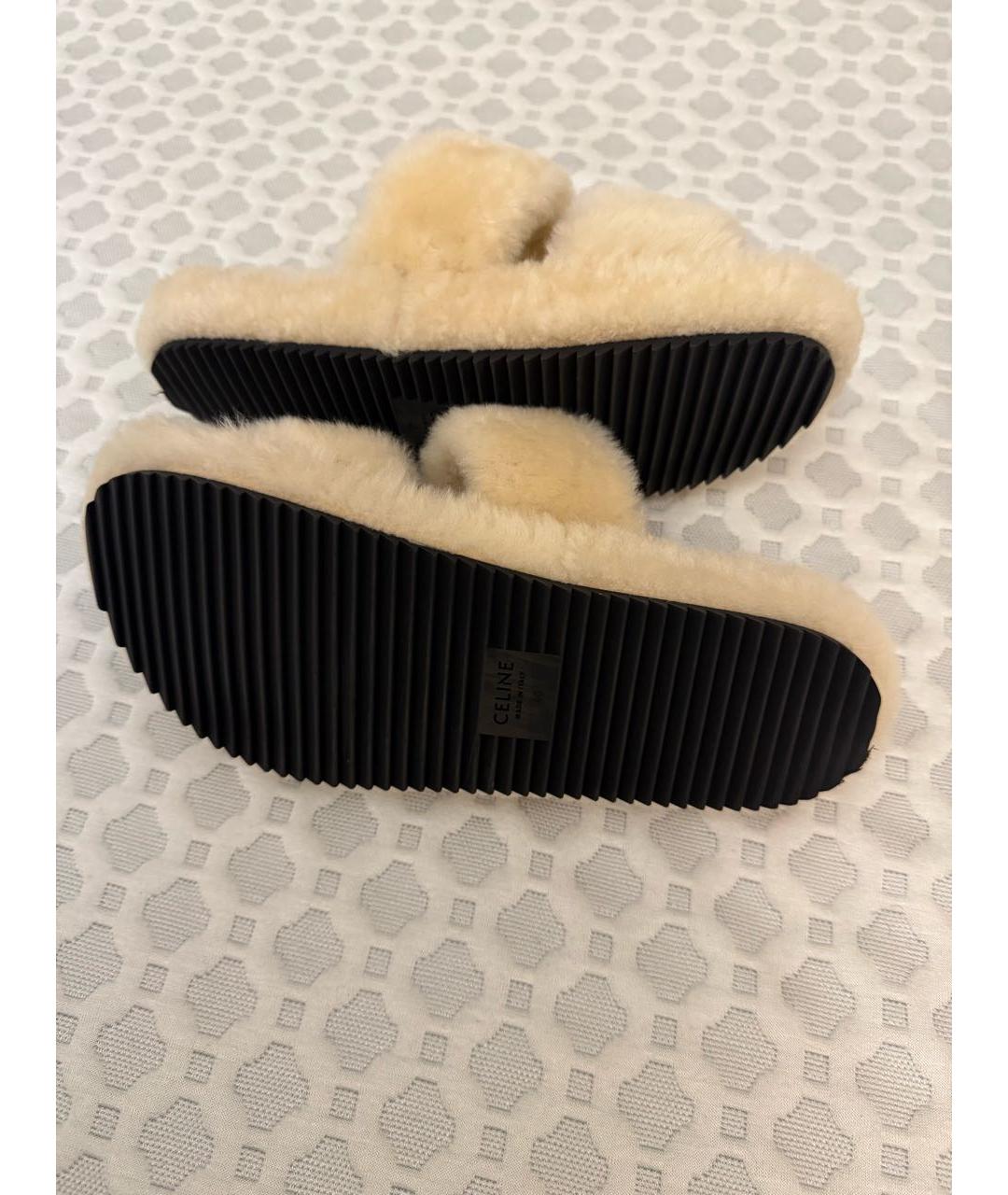 CELINE Бежевые шлепанцы, фото 5