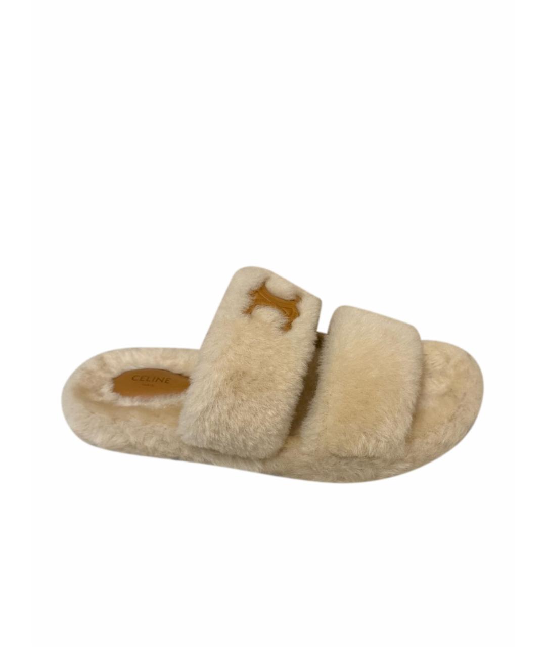 CELINE Бежевые шлепанцы, фото 1