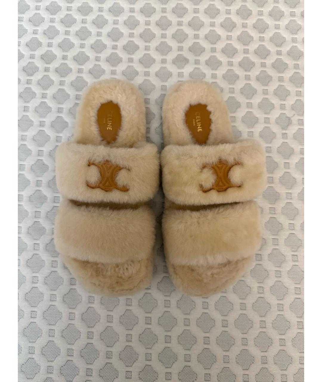 CELINE Бежевые шлепанцы, фото 2