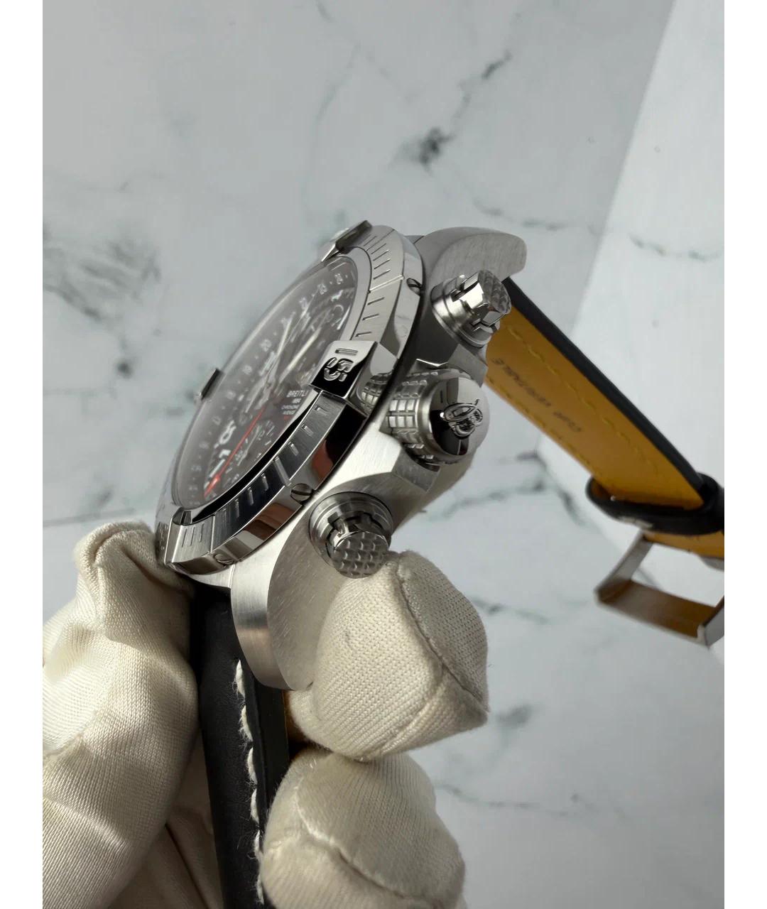 BREITLING Черные металлические часы, фото 3