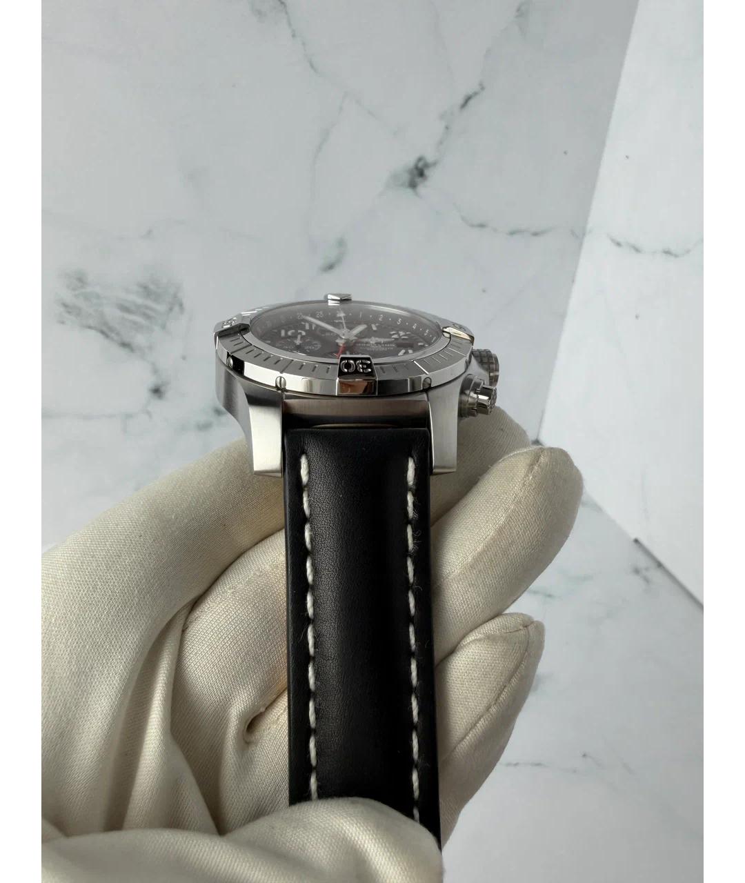 BREITLING Черные металлические часы, фото 5