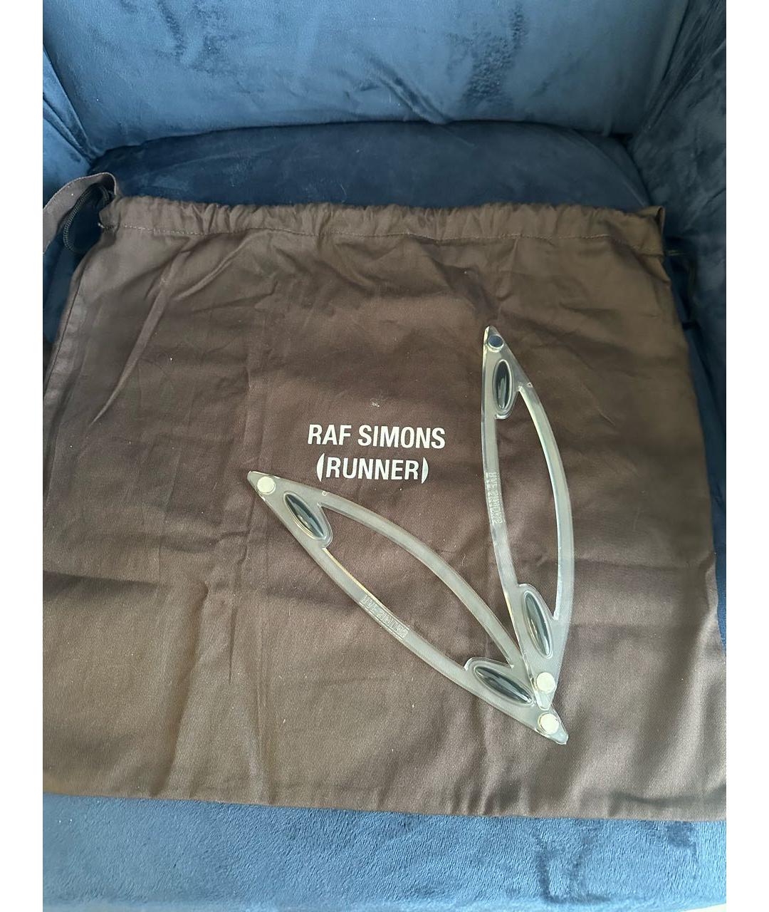 RAF SIMONS Серебряные кожаные низкие кроссовки / кеды, фото 6