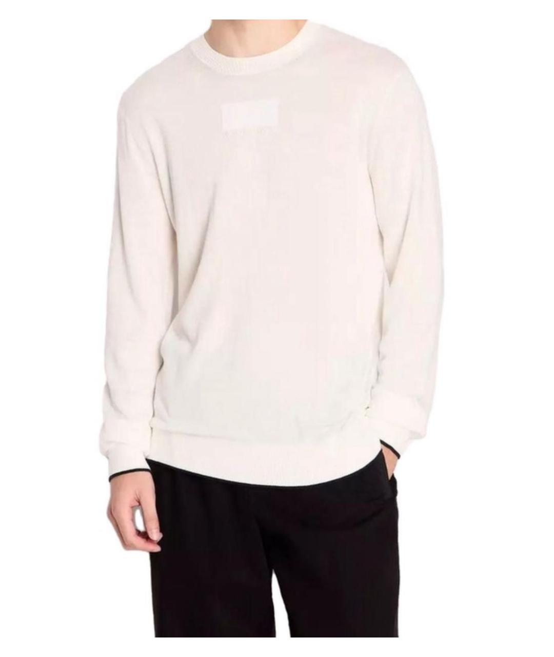 ARMANI EXCHANGE Белый хлопковый джемпер / свитер, фото 7