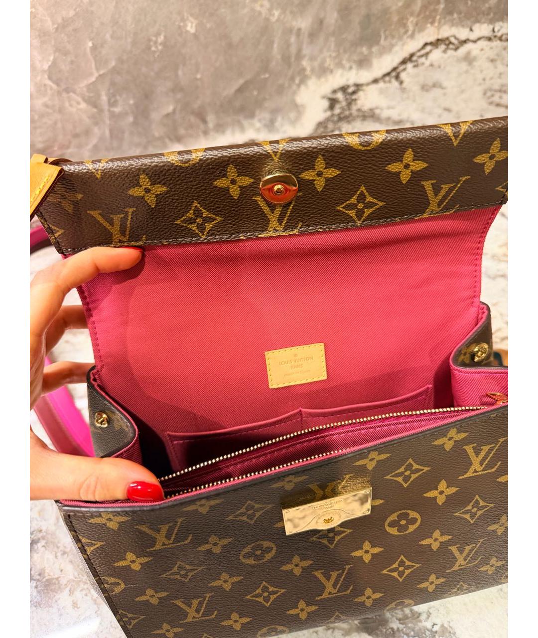 LOUIS VUITTON Коричневая сумка через плечо, фото 4