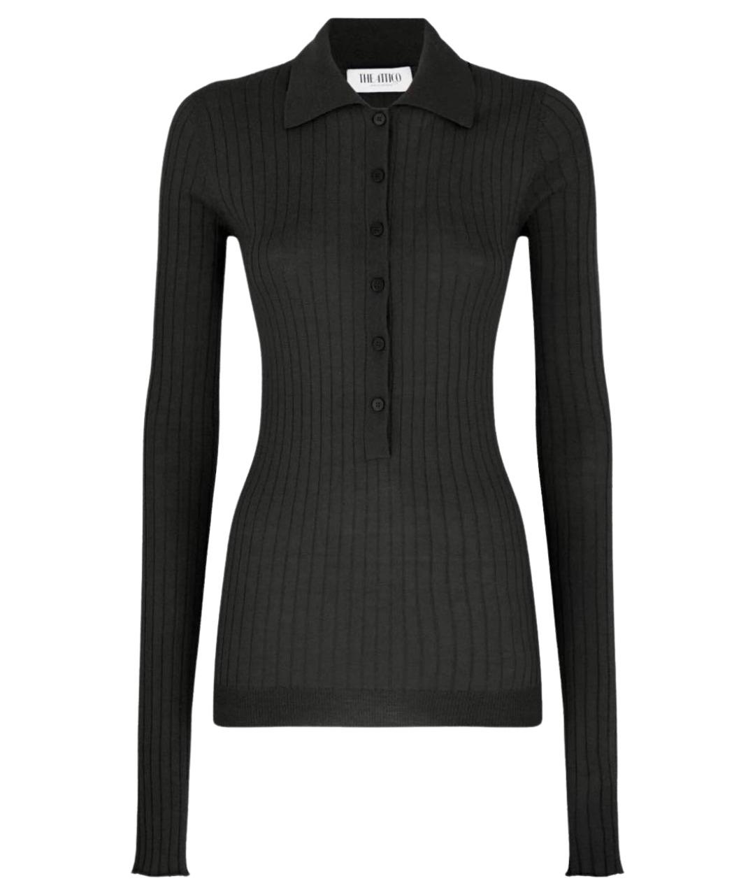 THE ATTICO Черный кашемировый джемпер / свитер, фото 1