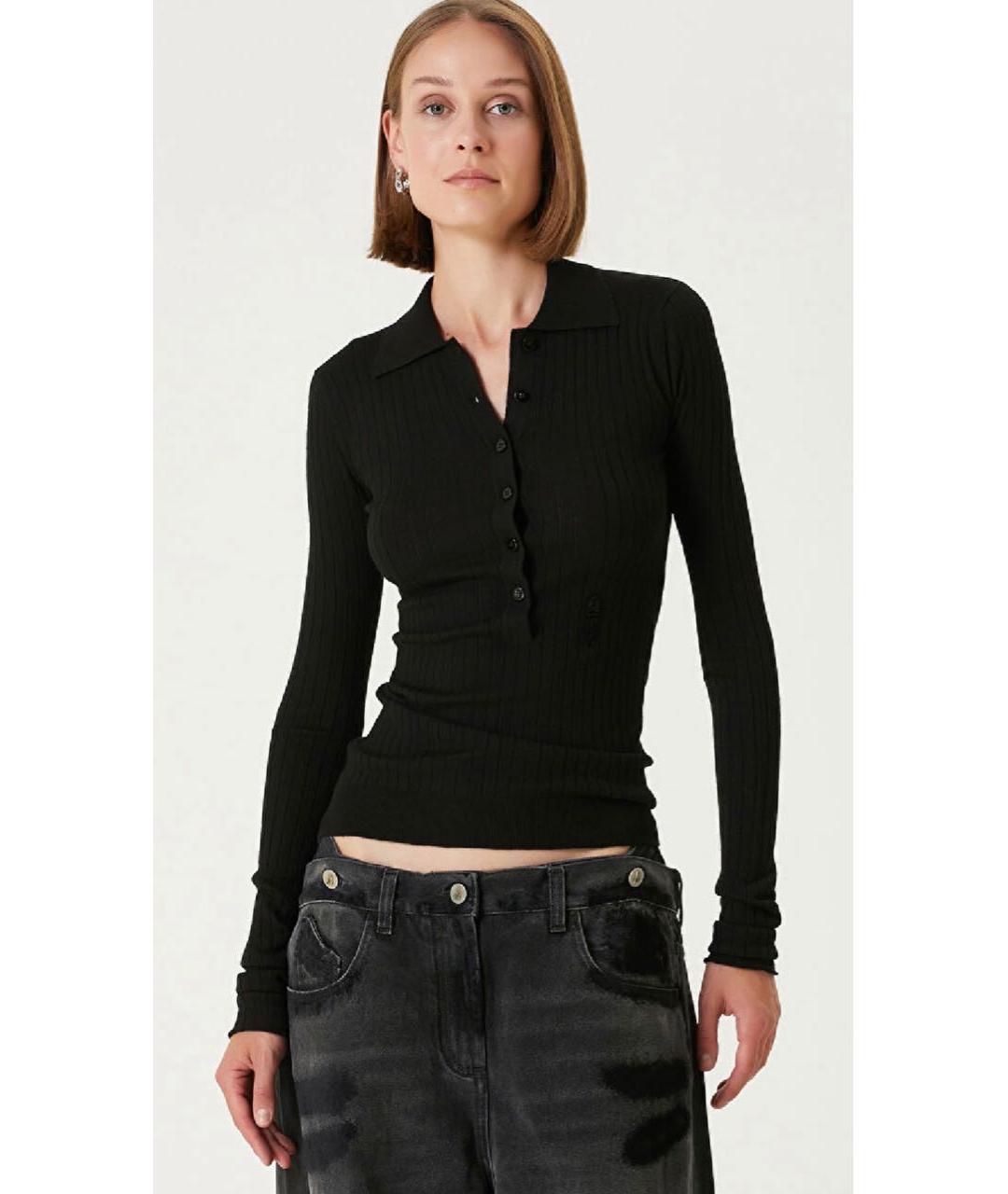 THE ATTICO Черный кашемировый джемпер / свитер, фото 6