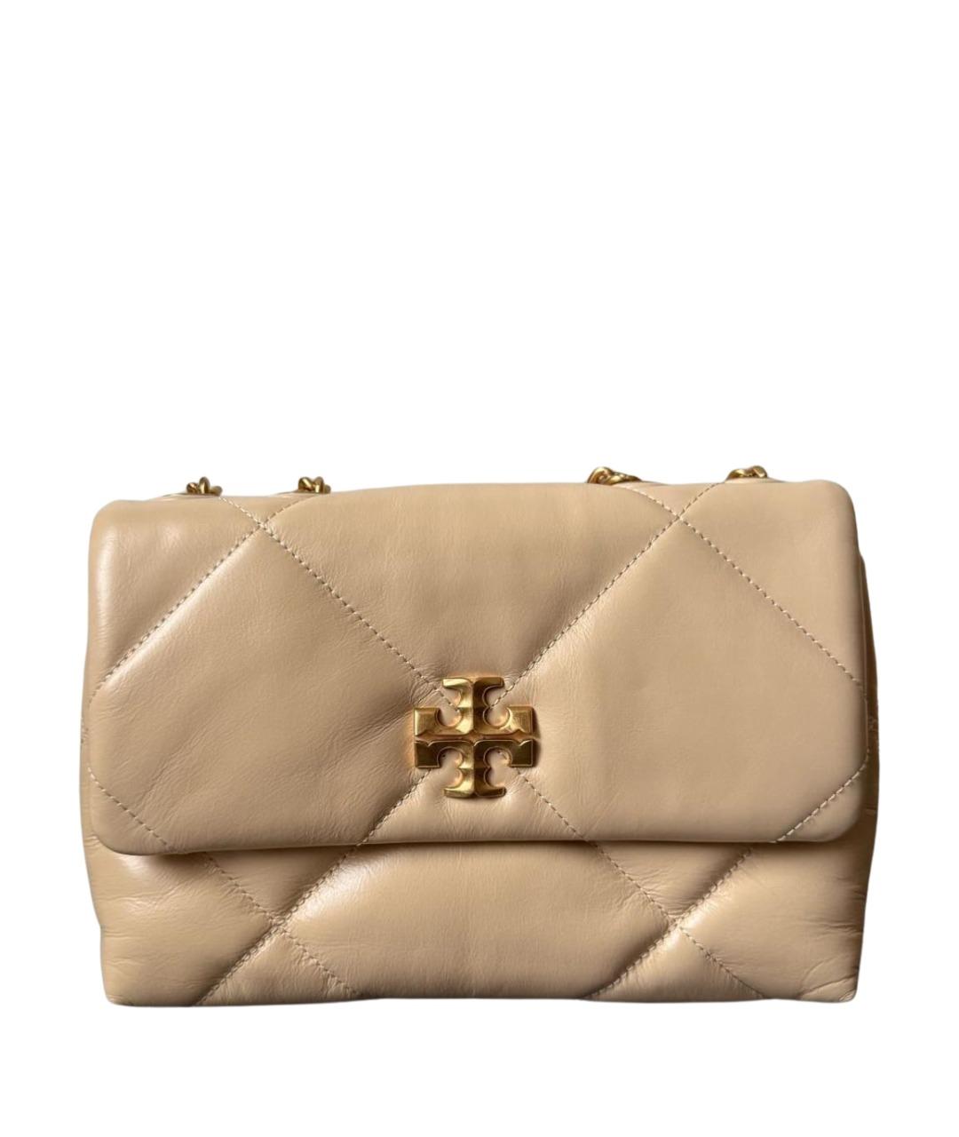 TORY BURCH Бежевая кожаная сумка через плечо, фото 1