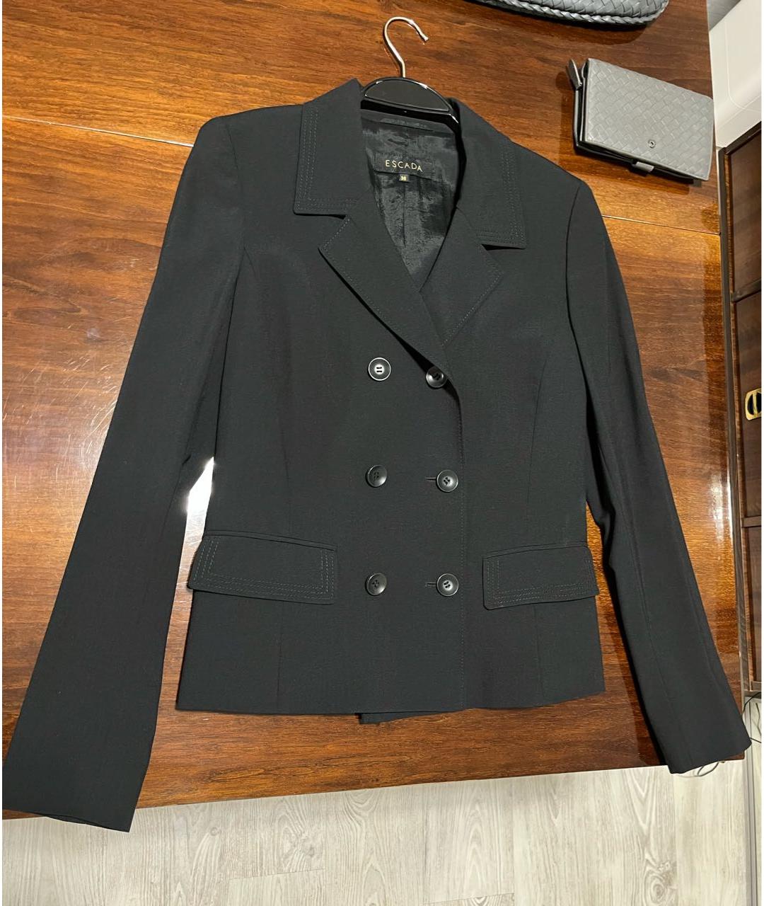 ESCADA Черный шерстяной жакет/пиджак, фото 7