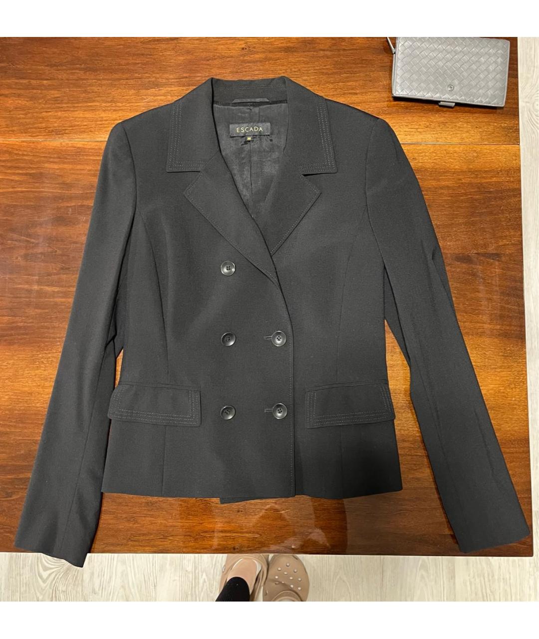 ESCADA Черный шерстяной жакет/пиджак, фото 9