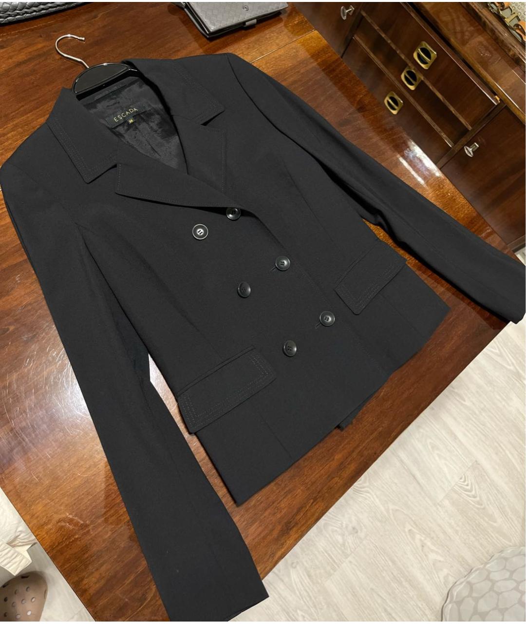 ESCADA Черный шерстяной жакет/пиджак, фото 4