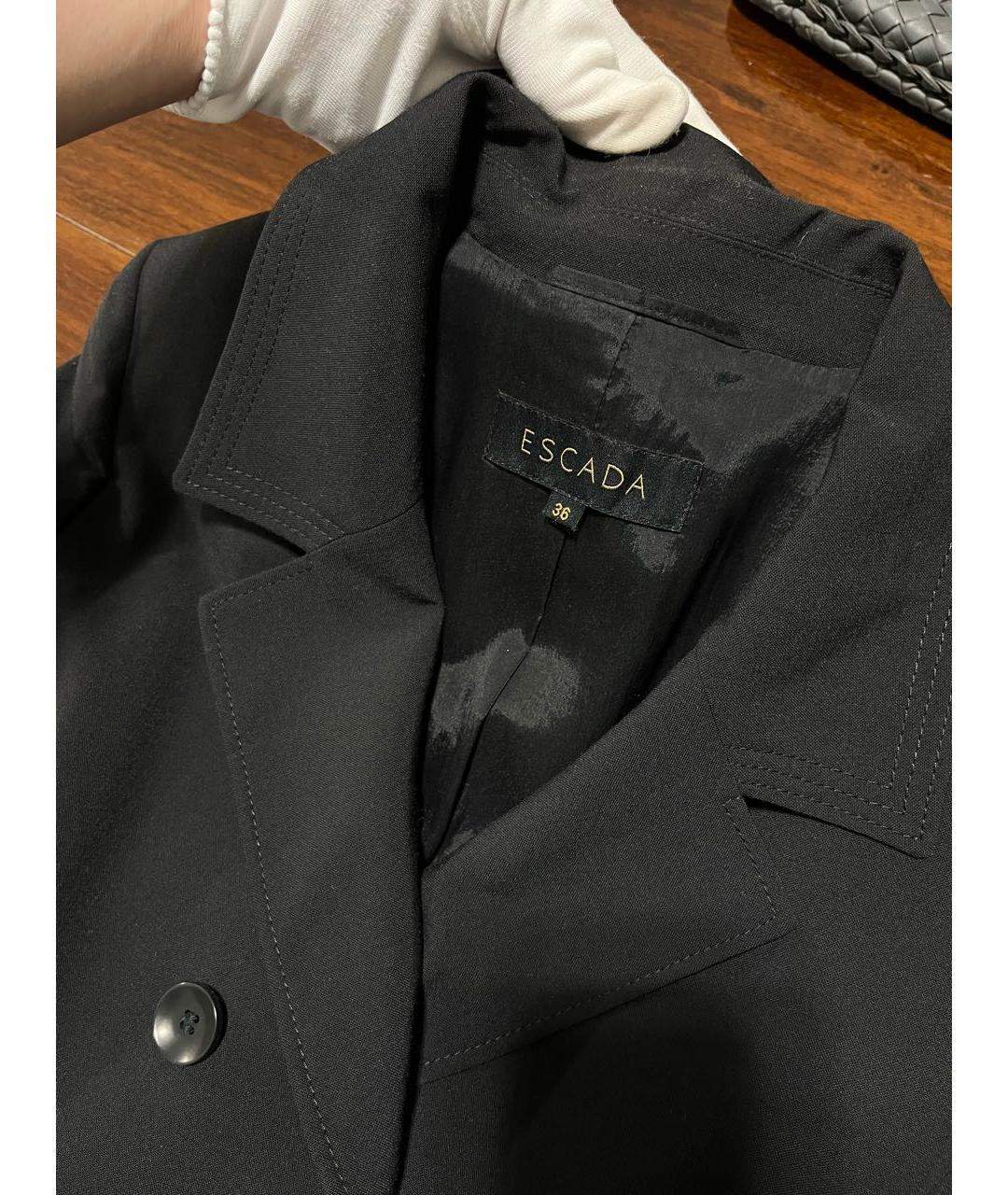 ESCADA Черный шерстяной жакет/пиджак, фото 3